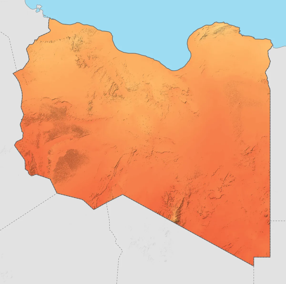 Libya average temperature in April