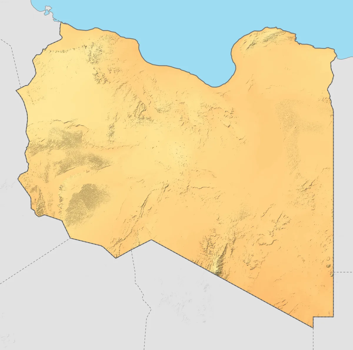 Libya average temperature in December