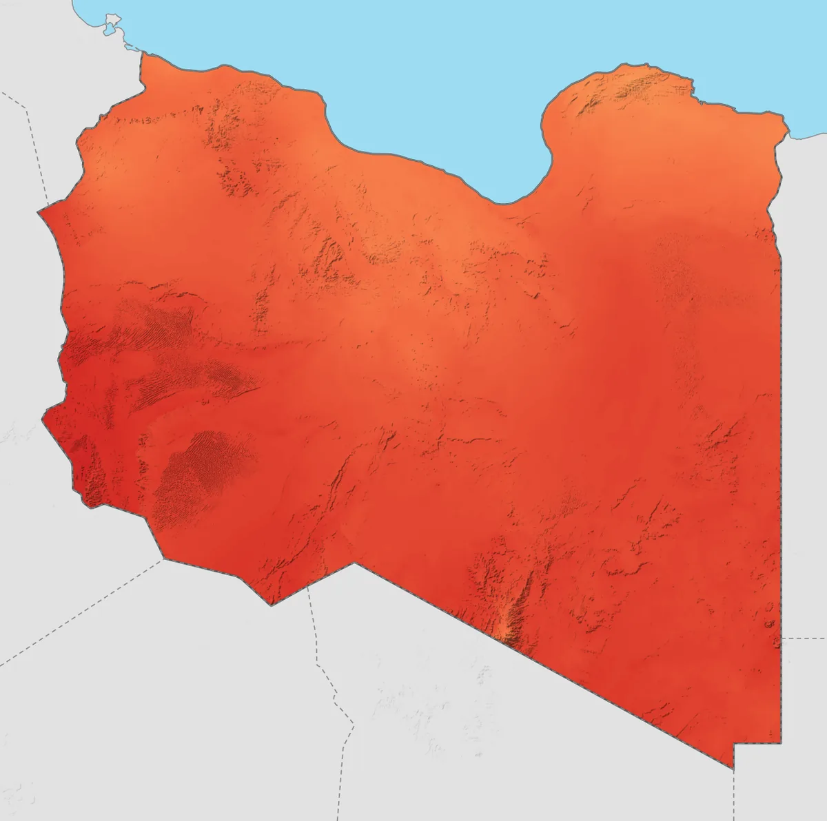 Libya average temperature in June