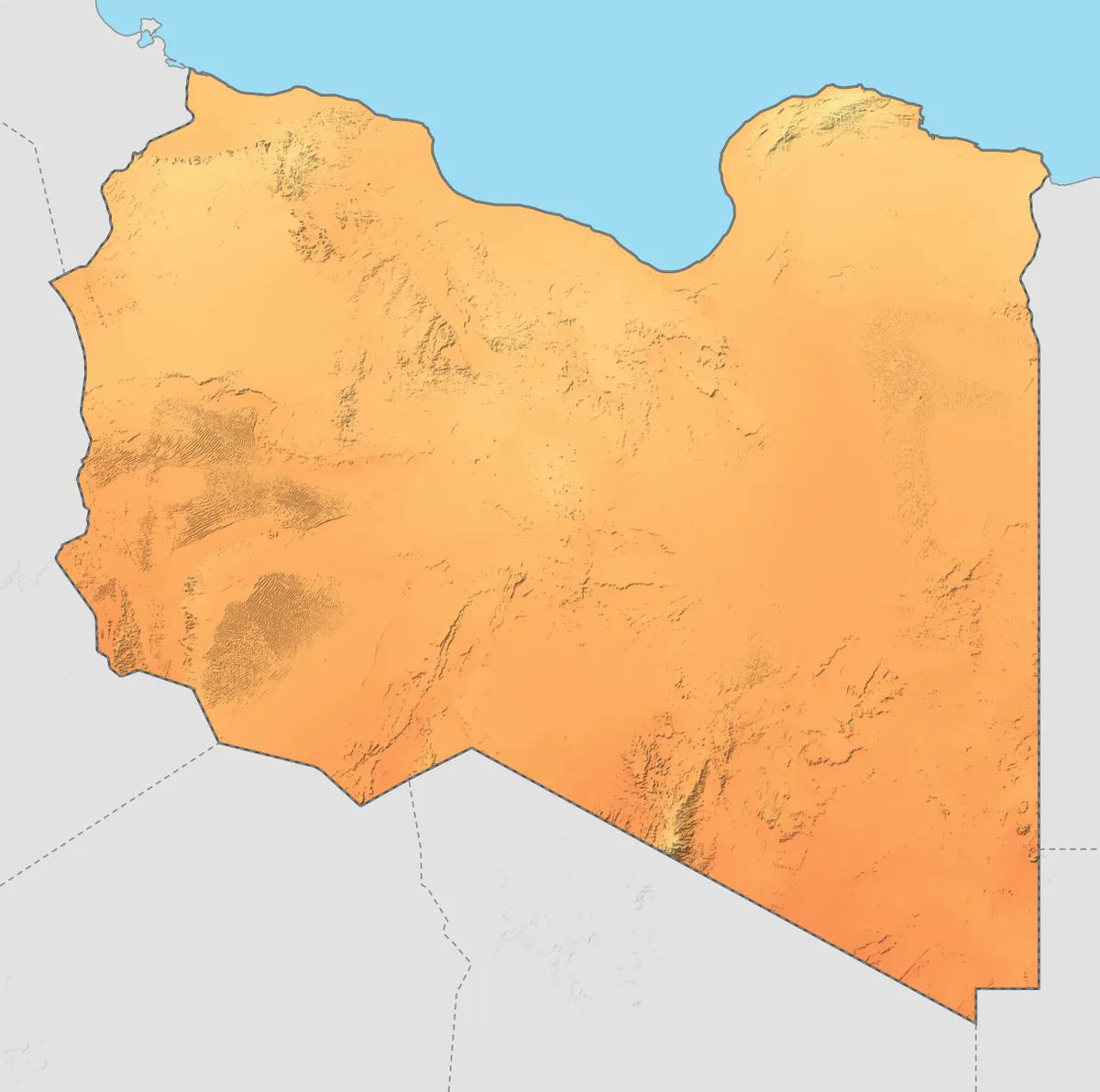 Libya average temperature in March