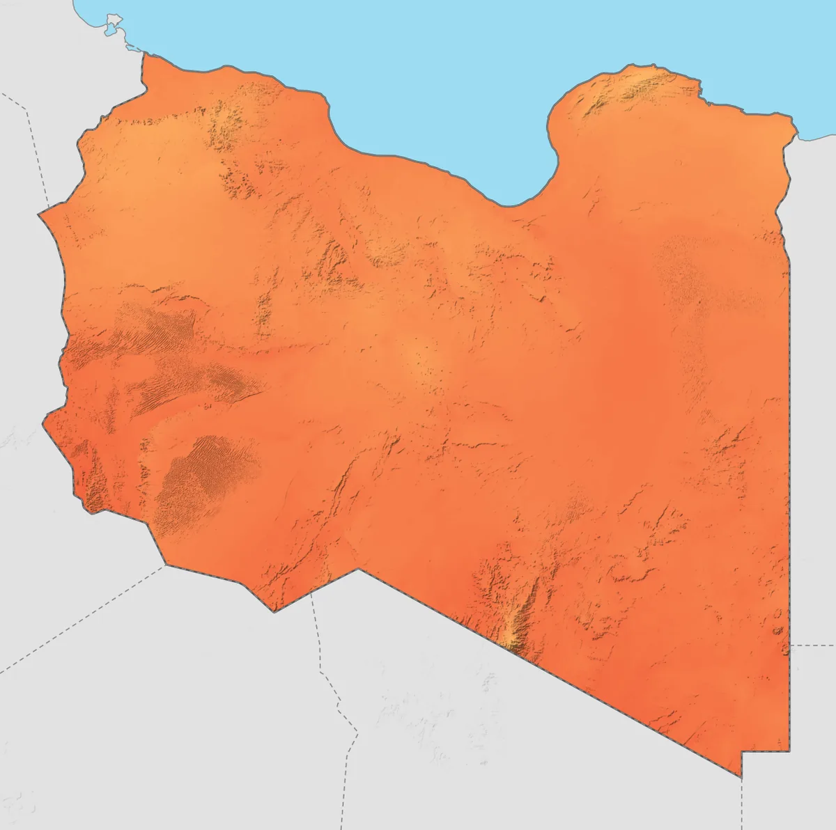 Libya average temperature in October