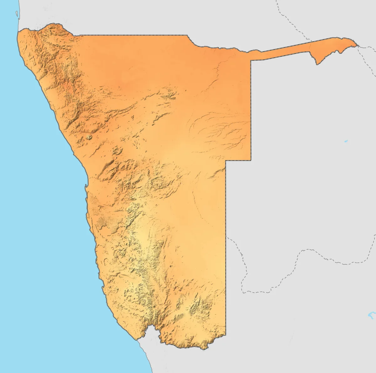 Namibia average temperature in August