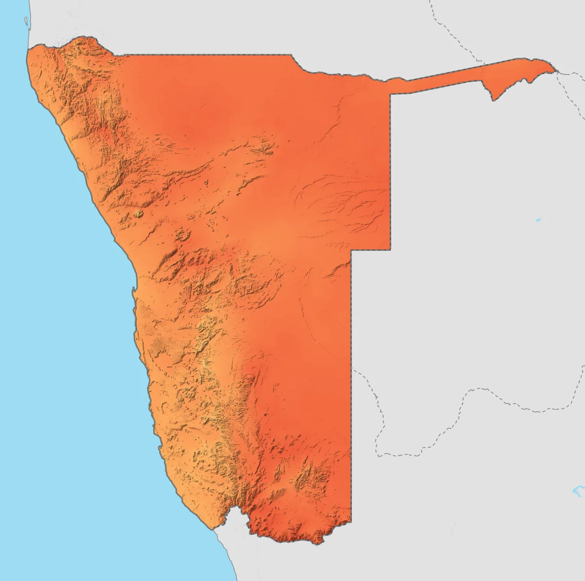 Namibia average temperature in December