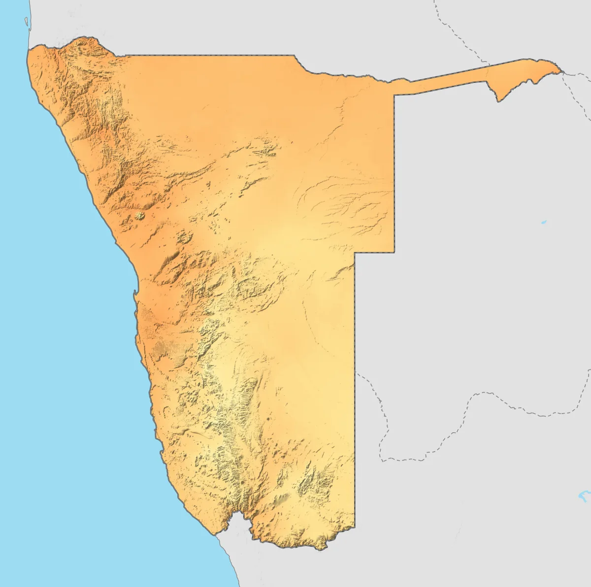Namibia average temperature in July
