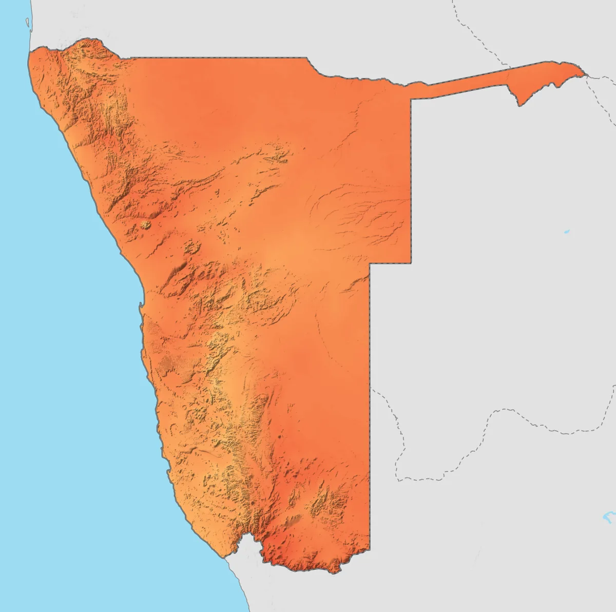 Namibia average temperature in March