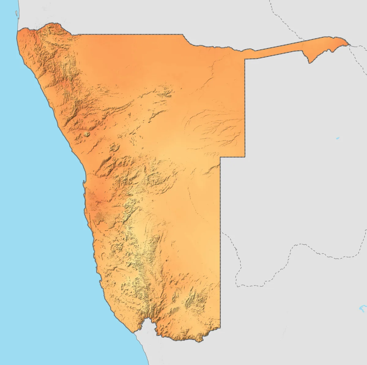 Namibia average temperature in May