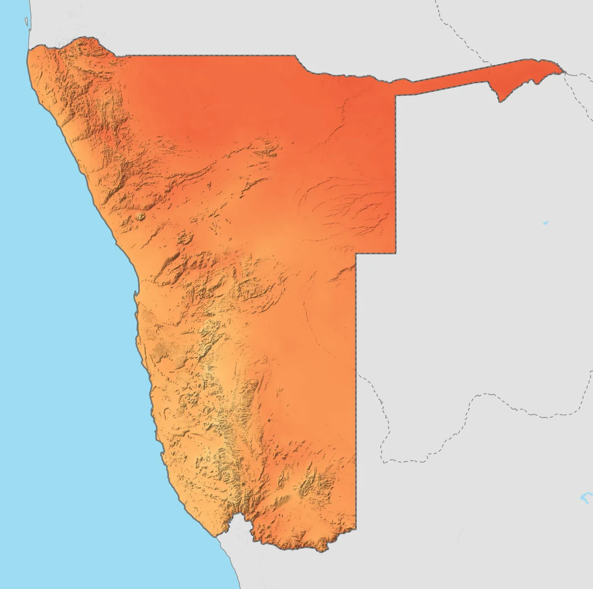 Namibia average temperature in October